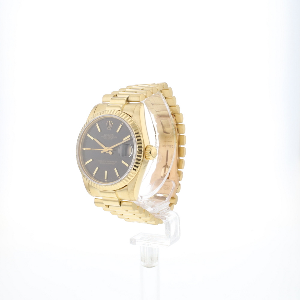 Datejust 31 Midsize Yellow Gold President Black Dial