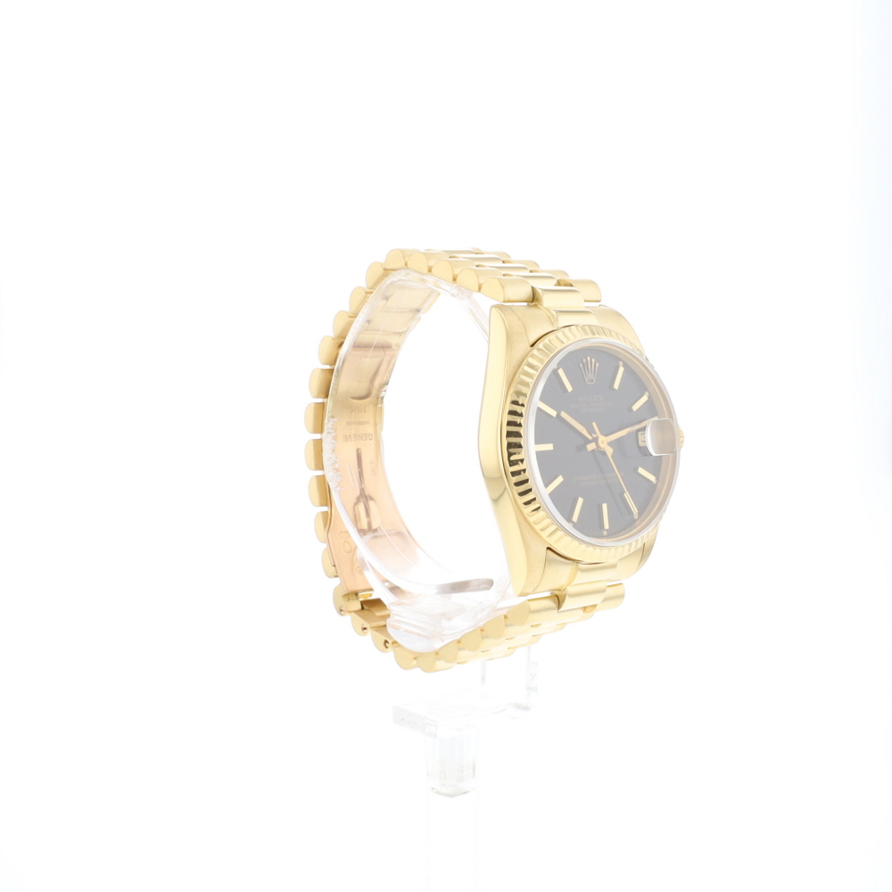 Datejust 31 Midsize Yellow Gold President Black Dial
