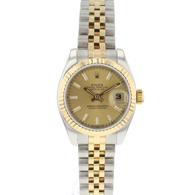 Rolex - Lady-Datejust 26 Jubilee Steel/Gold Champagne Dial