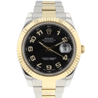 Rolex - Datejust II Steel/Gold Black Arabic Dial