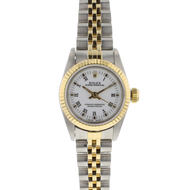 Rolex - Oyster Perpetual Lady 26 MM Steel/Gold Jubilee White Roman Dial