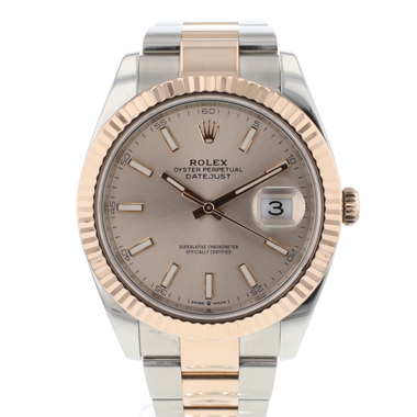 Rolex - Datejust 41 Oyster Steel/Everose Sundust Dial
