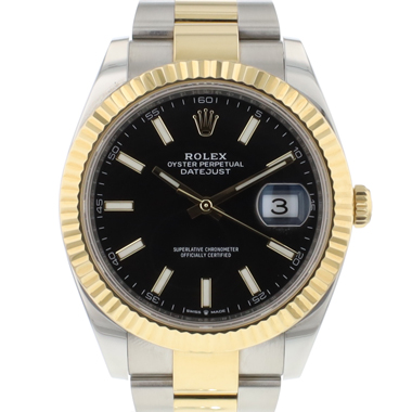 Rolex - Datejust 41 Steel Gold Oyster Black Dial