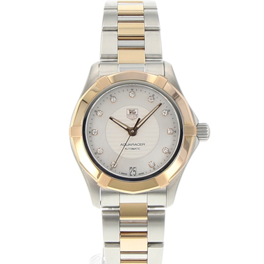 Tag Heuer - Aquaracer 34 Automatic Steel / Gold Diamonds MOP Dial NEW