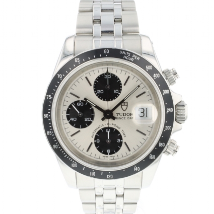 Prince Date Chronograph Steel Silver Dial