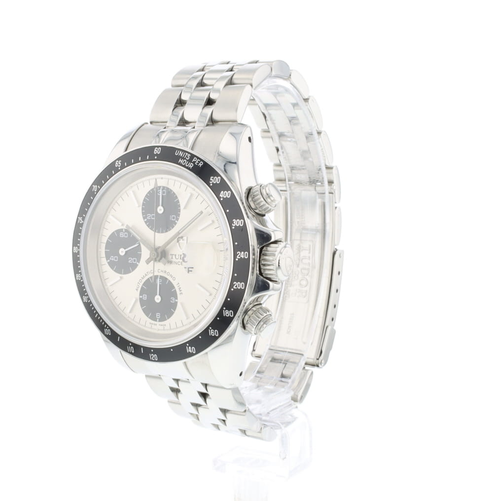 Prince Date Chronograph Steel Silver Dial
