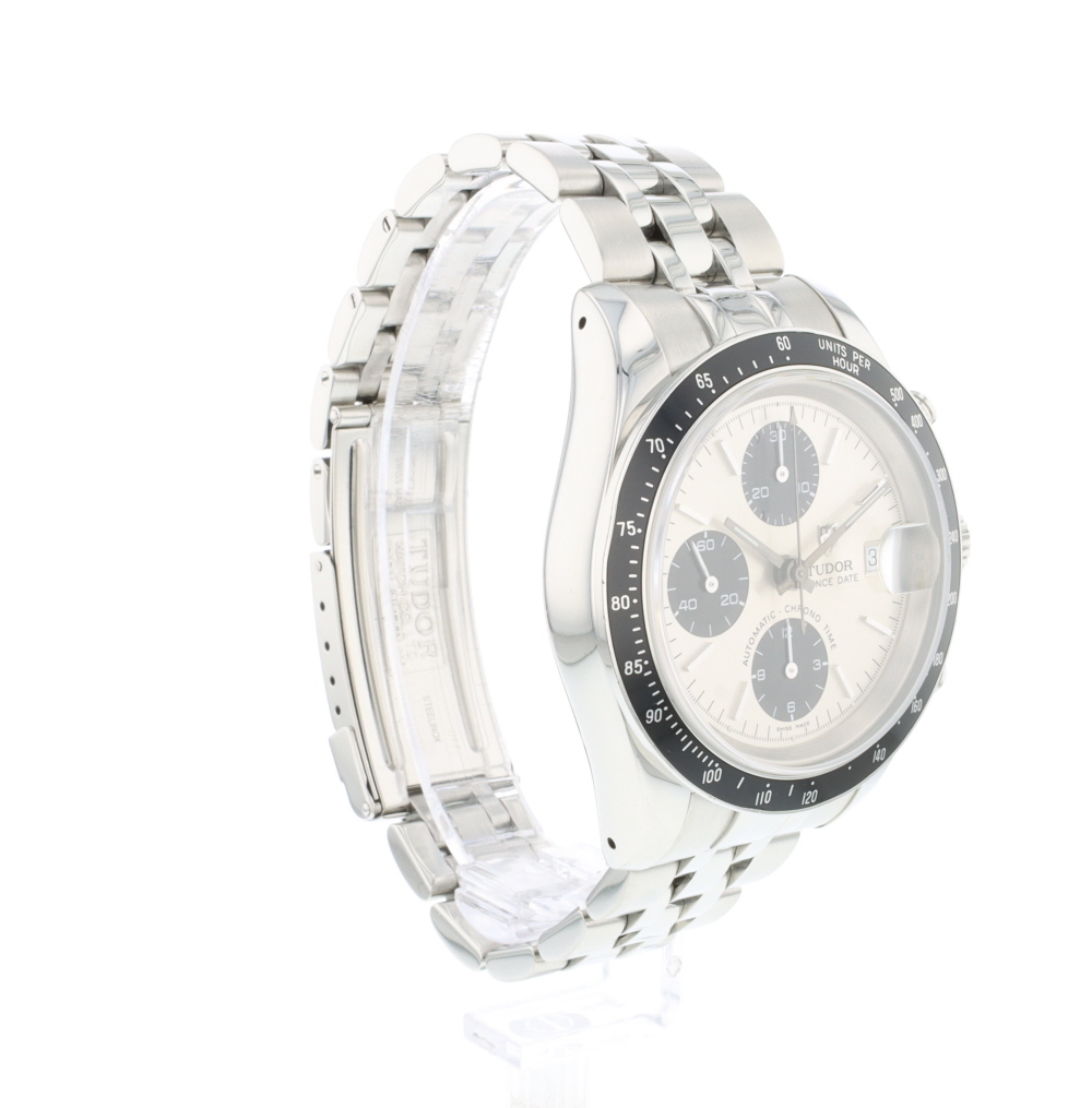 Prince Date Chronograph Steel Silver Dial