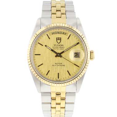 Tudor - Prince Day-Date Jubilee Fluted Gold Linen Dial