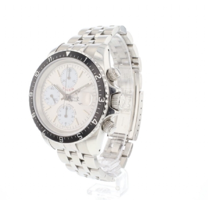 Prince Date Chronograph Silver Dial